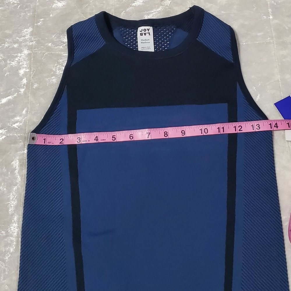 Joy Lab Blue Razor Back Tank Top - Picture 3 of 7